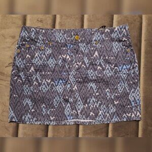 H&M Print Denim Skirt Size 12